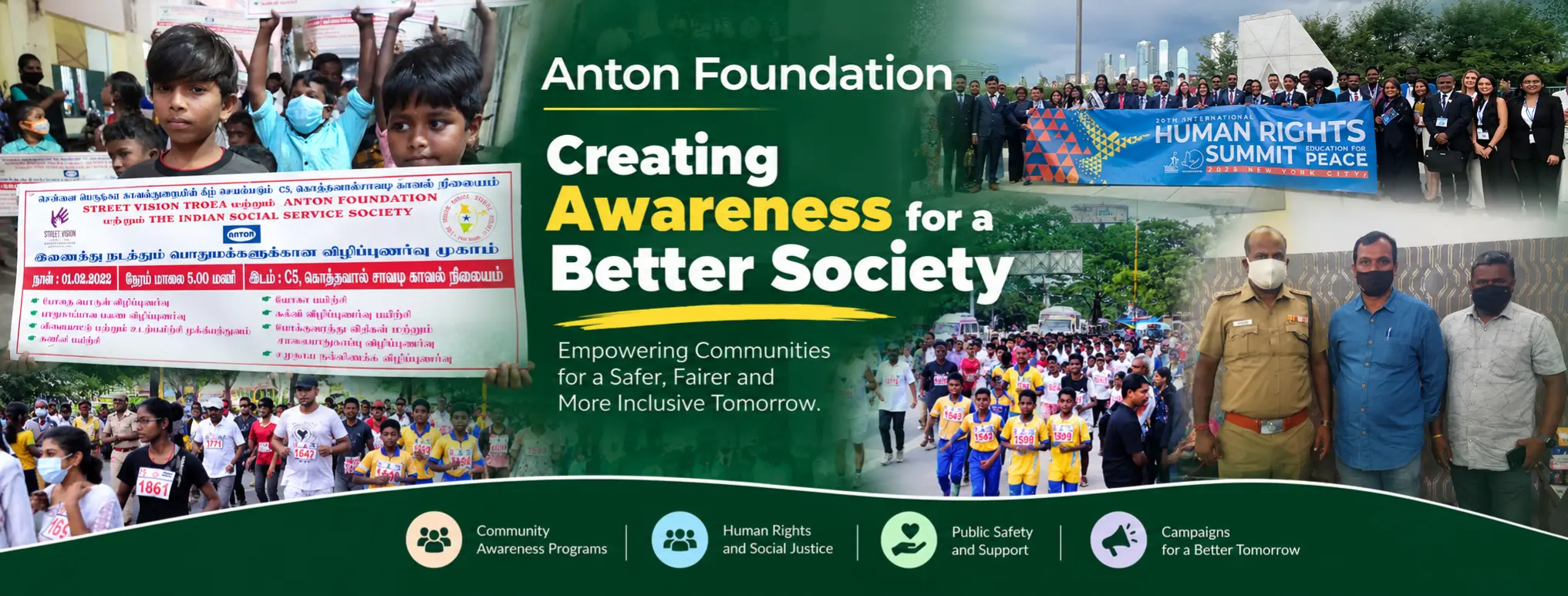 Support social awareness through Anton Foundation
