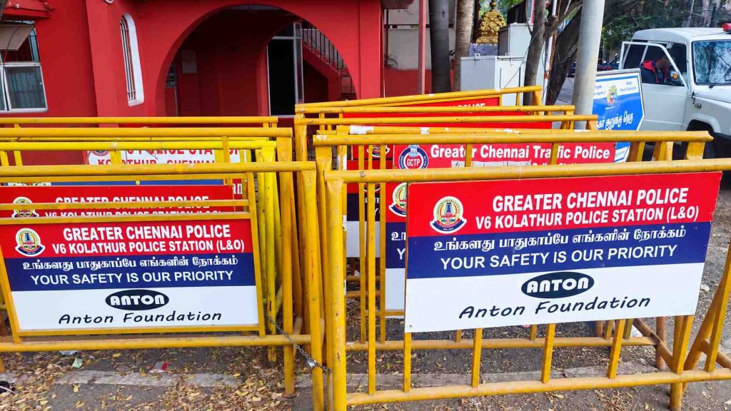 Barrigades For Kolathur Police Station 1